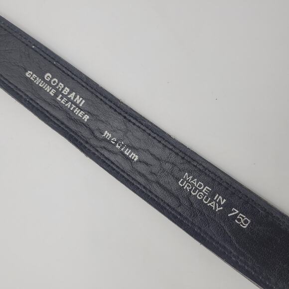 Gorbani Belt Medium Black Leather Padded Buckle Retro Minimalist Statement 80s main image 6